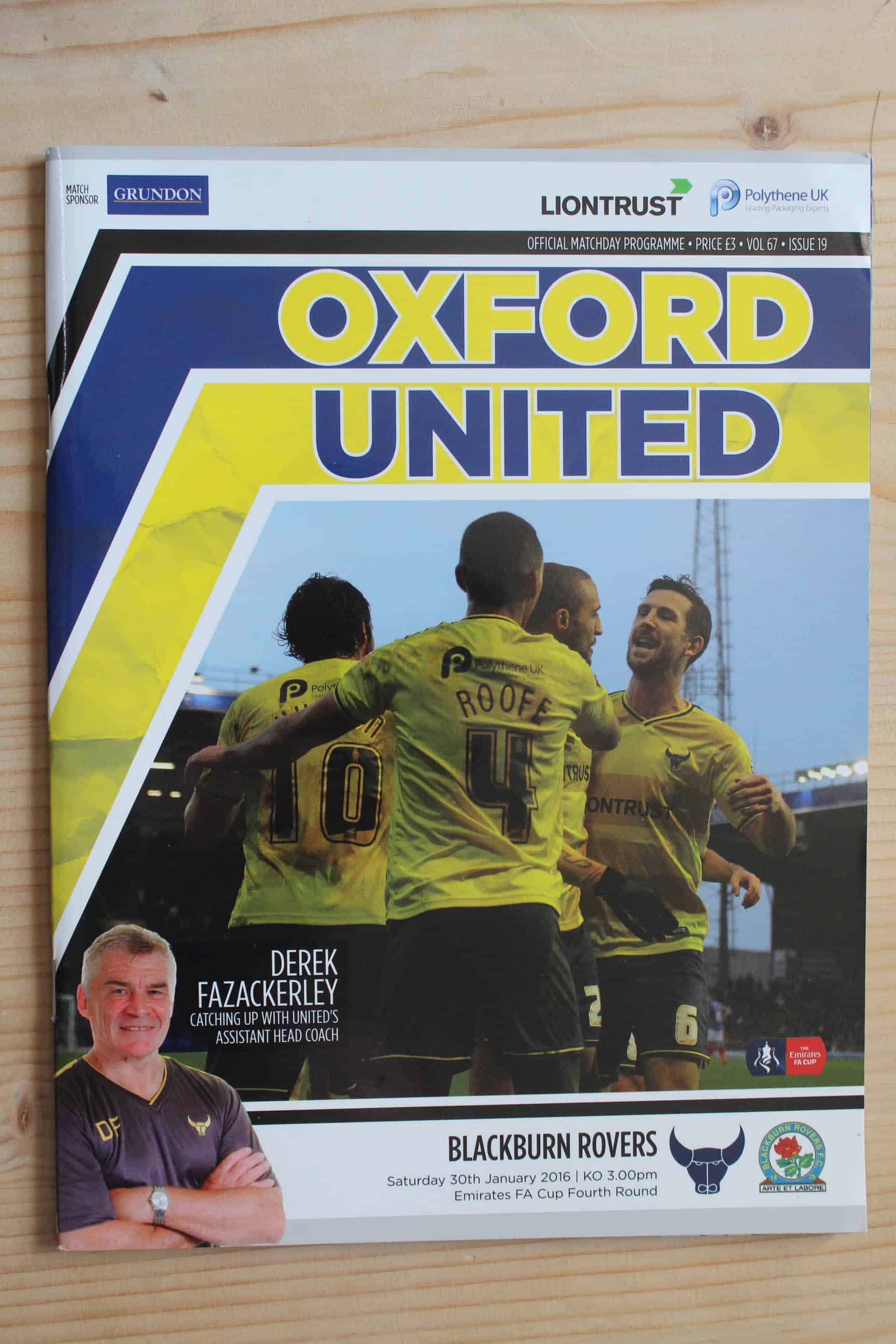 Oxford United FC v Blackburn Rovers FC